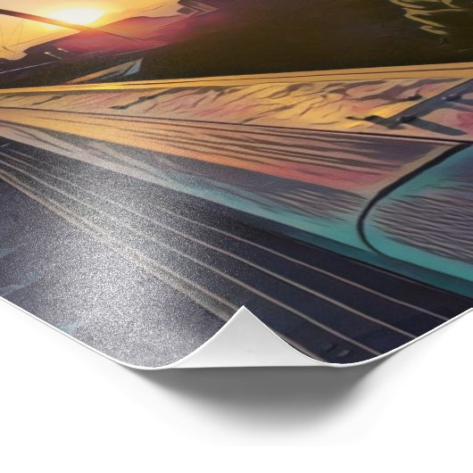 Impression Photo Affiche du pont Sunset (Coin)