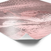 Impression Photo Affiche fantastique de flamant rose dans une forêt (Coin)
