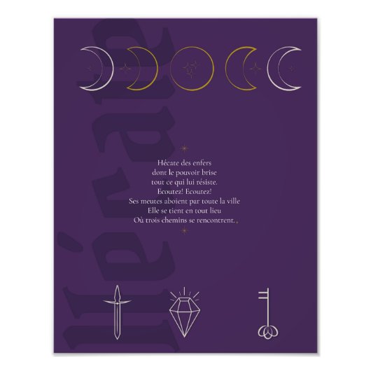 Impression Photo Affiche Hécate (Devant)