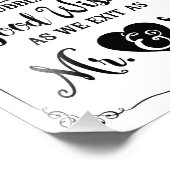 Impression Photo affiche mariage mariage de la bulle (Coin)