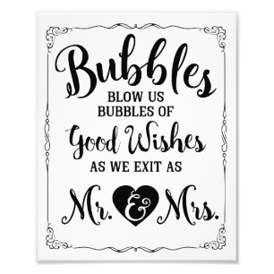 Impression Photo affiche mariage mariage de la bulle