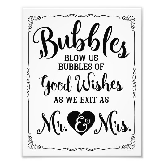 Impression Photo affiche mariage mariage de la bulle (Devant)