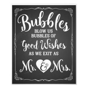 Impression Photo affiche mariage mariage de la bulle
