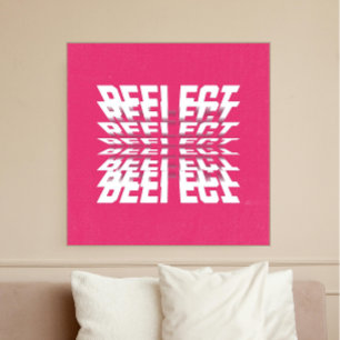 Impression Photo Affiche minimale de texte rotatif – Édition rose