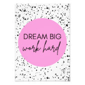 Impression Photo Affiche motivante 'Dream Big, Work Hard' (Devant)