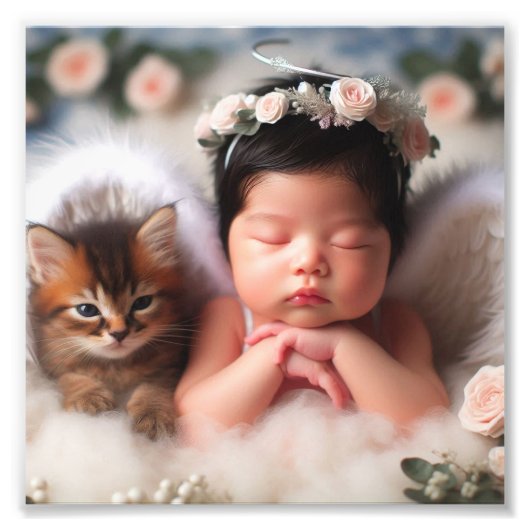 Impression Photo affiche nouveau bébé (Devant)