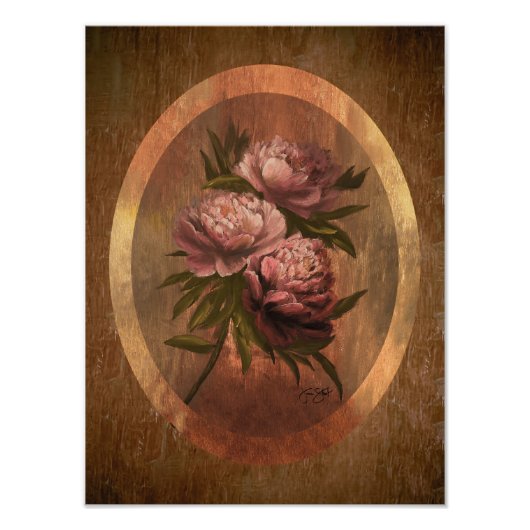 Impression Photo Affiche Pivoines 30x40cm (Devant)