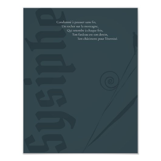 Impression Photo Affiche Sisyphe (Devant)