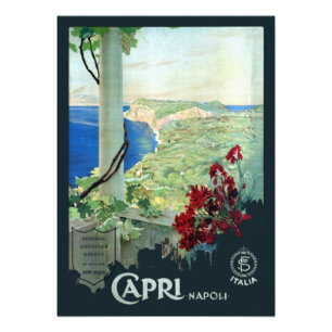 Impression Photo Affiche touristique Vintage Capri Napoli Italie