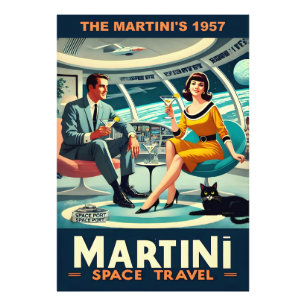 Impression Photo Affiches de voyage spatiaux Martini Les Martini's