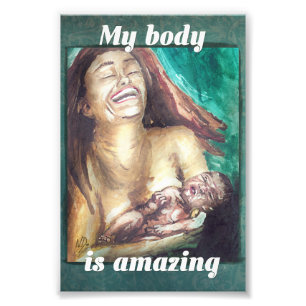 Impression Photo Affirmation de naissance (6par4) "mon corps est ex