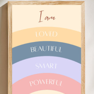 Impression Photo Affirmations neutres pour la crèche pour enfants