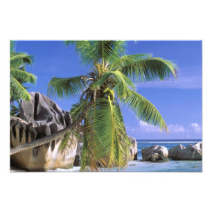 Impression Photo Afrique, Seychelles, île de La Digue. Granite 2