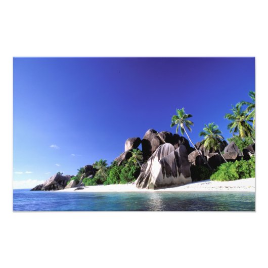 Impression Photo Afrique, Seychelles, île de La Digue. Granite 3 (Devant)