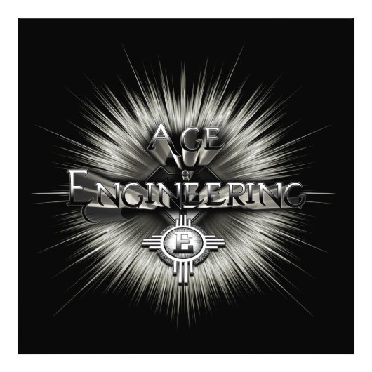 Impression Photo Âge De L'Ingénierie Typographie Art (Devant)