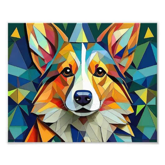 Impression Photo AI Cubism Chien (Devant)