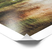 Impression Photo Aigrette blanche aquarelle  (Coin)