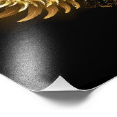 Impression Photo Ailes d'Ange d'or sur arrière - plan noir (Coin)