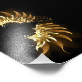 Impression Photo Ailes d'Ange d'or sur arrière - plan noir (Coin)