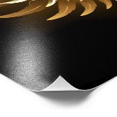 Impression Photo Ailes d'Ange d'or sur arrière - plan noir (Coin)