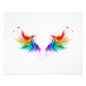 Impression Photo Ailes fluffy arc-en-ciel (Devant)