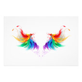 Impression Photo Ailes fluffy arc-en-ciel (Devant)