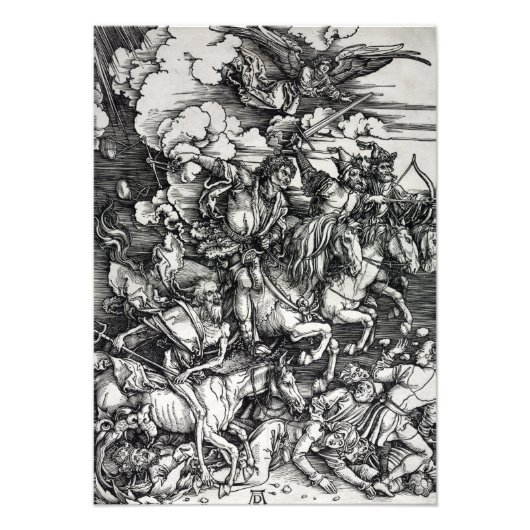 Impression Photo Albrecht Dürer Quatre cavaliers de l'Apocalypse Po (Devant)