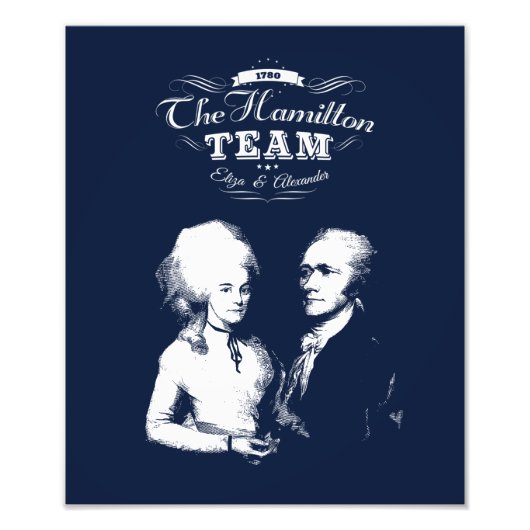 Impression Photo Alexander Hamilton, Eliza. Cadeaux d'histoire. Por (Devant)