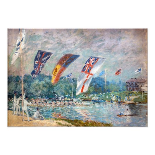 Impression Photo Alfred Sisley - Régate à Molesey (Devant)