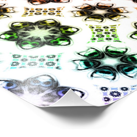 Impression Photo Alien arc-en-ciel Motif d'art fractal (Coin)