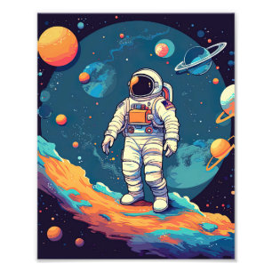 Impression Photo Alien de l'astronaute spatiale moderne