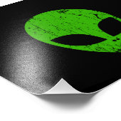 Impression Photo alien vert tête pour science-fiction extraterrestr (Coin)