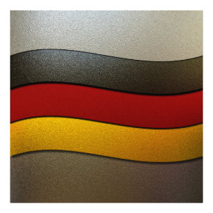 Impression Photo Allemagne - couleurs du drapeau - Chrome par Shirl