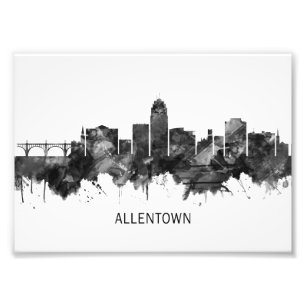 Impression Photo Allentown Pennsylvania Skyline BW