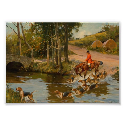 Impression Photo Aller à la rencontre Beagle anglais Hounds 1895 (Devant)