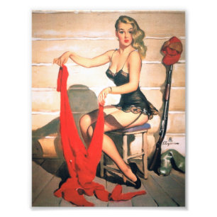 Impression Photo Allons Chasser - Art de Pin-up Vintage