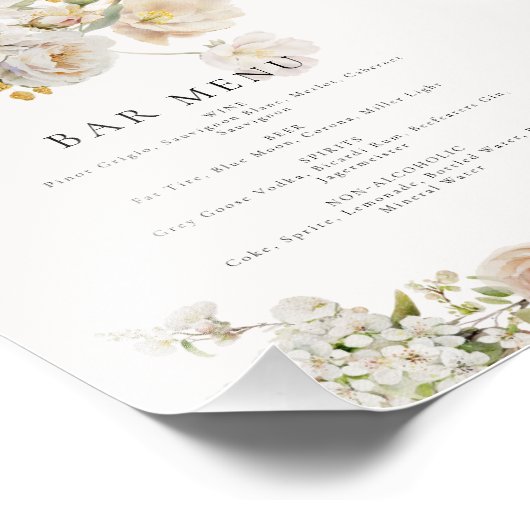 Impression Photo Allure - Roses blanches et souffle du bébé (Coin)