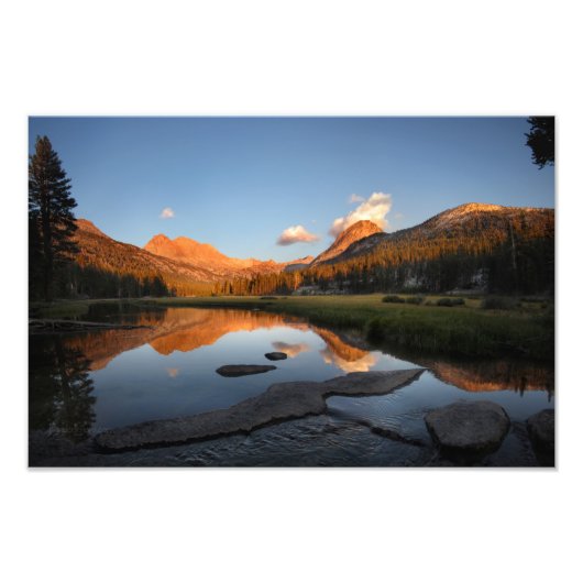 Impression Photo Alpenglow de coucher de soleil McClure Meadow - se (Devant)