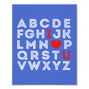 Impression Photo Alphabet ABC Je t'aime