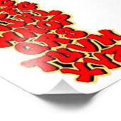 Impression Photo Alphabet rouge (Coin)