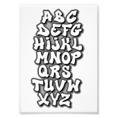 Impression Photo Alphabet White / Grey (Devant)