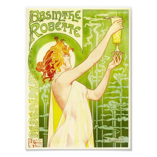 Impression Photo Alphonse Mucha Absinthe Robette Print (Devant)