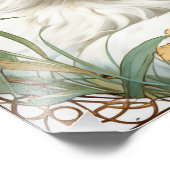 Impression Photo Alphonse Mucha Art Nouveau Kitten (Coin)