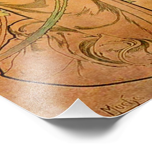 Impression Photo Alphonse Mucha L'impression Rose (Coin)