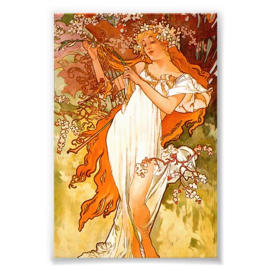 Impression Photo Alphonse Mucha Printemps (Devant)