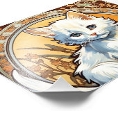 Impression Photo Alphonse Mucha Style Chat (Coin)