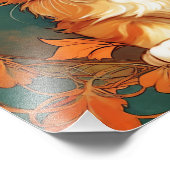 Impression Photo Alphonse Mucha Style Chat orange (Coin)