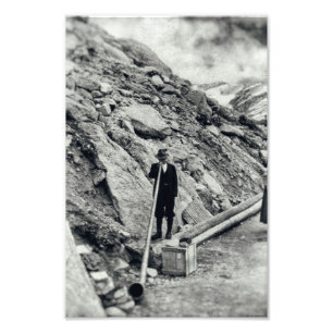 Impression Photo Alphorn Monochrome Vintage Alpine Horn Music