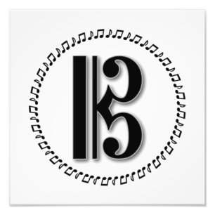 Impression Photo Alto ou Tenor Clef Music Note Design C Clef