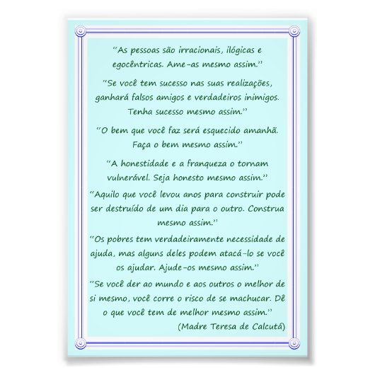 Impression Photo Ame-as mesmo assim. (Devant)